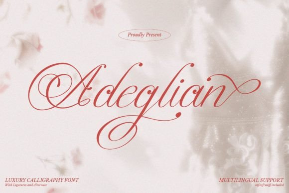 Adeglian: The Elegant Script Font for Premium Brand Identity