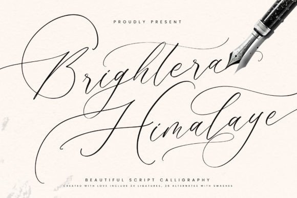 Brightera Himalaye: The Modern Handwritten Typeface for Digital Design