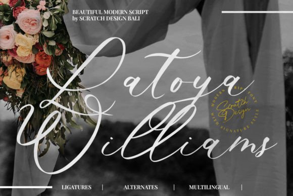 Latoya Williams: The Modern Script Typeface for Elegant Web Design
