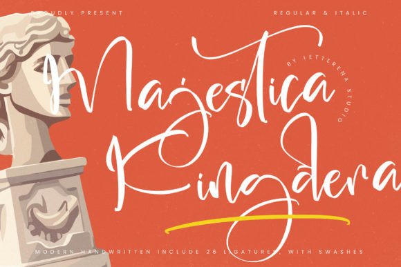 Majestica Kingdera: A Handwritten Typeface for Authentic Brand Identity