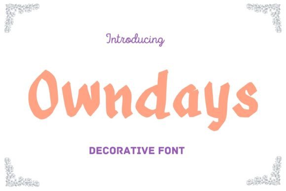 Owndays: A Modern Brush Script for Editorial Design
