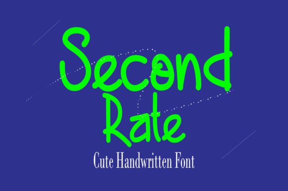 Second Rate: A Modern Handwritten Typeface for Editorial Design