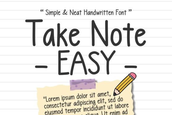 Take Note Easy: A Handwritten Typeface for Authentic Branding