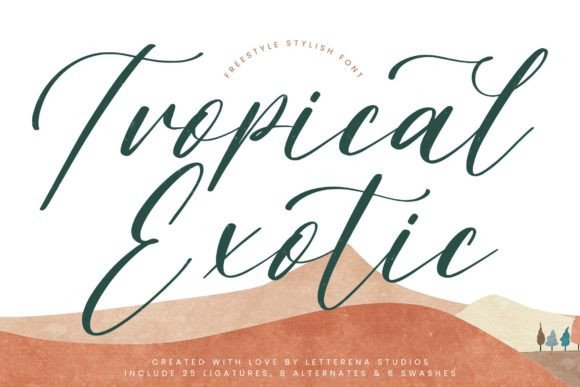 Tropical Exotic: A Modern Script Typeface for Digital Branding